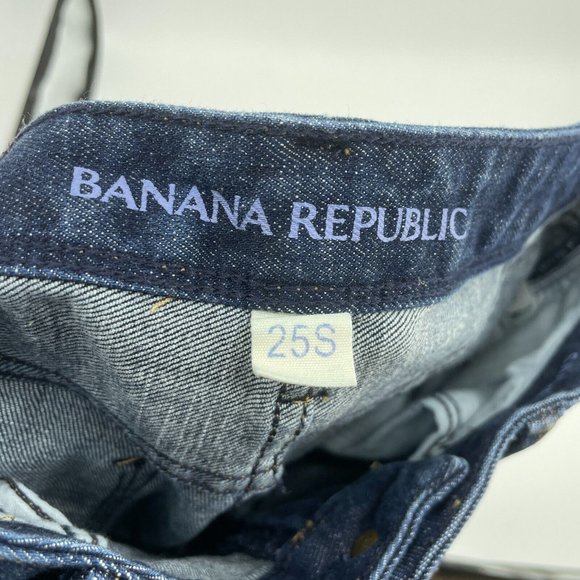 Banana Republic Women Skinny Ankle Jeans Size 25 Short Indigo Dark Wash Mid Rise - Picture 8 of 9